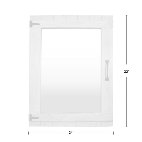 FirsTime & Co. White Cottage Door Wall Mirror