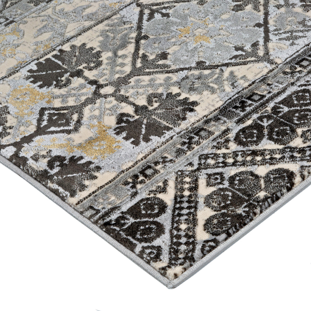 FirsTime & Co. Black And Gray Bryce Aztec Area Rug, Modern Style, Made of Polyester and Polypropylene Blend