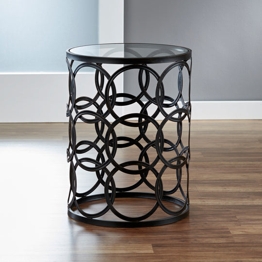 FirsTime & Co. Bronze Interlocking Circles End Table