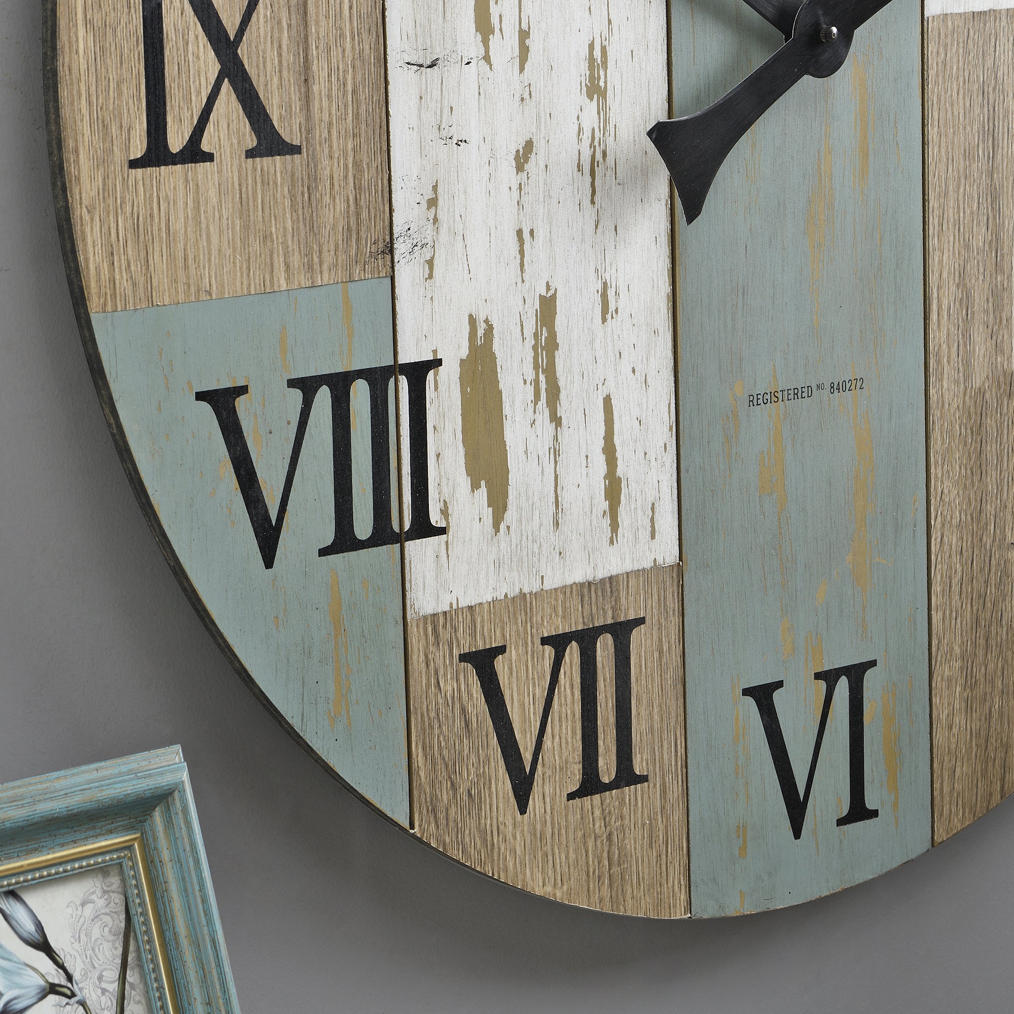 FirsTime & Co. Multicolor Timberworks Wall Clock, Farmhouse, Wood